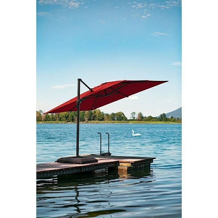 BAUHAUS Sunfun Ampelschirm Capri Rot, 300 X 350 Cm 1 BAUHAUS Sunfun Ampelschirm Capri Rot, 300 X 350 Cm