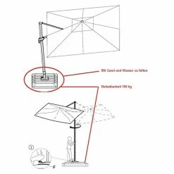 BAUHAUS Sunfun Ampelschirm Capri Rot, 300 X 350 Cm 7 BAUHAUS Sunfun Ampelschirm Capri Rot, 300 X 350 Cm -Bauhaus Shop 12 1082