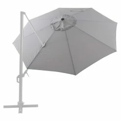 BAUHAUS Sunfun Melina Schirmbezug Hellgrau, Durchmesser: 400 Cm, Passend Für: Sunfun Ampelschirmgestell Melina Ø 400 Cm