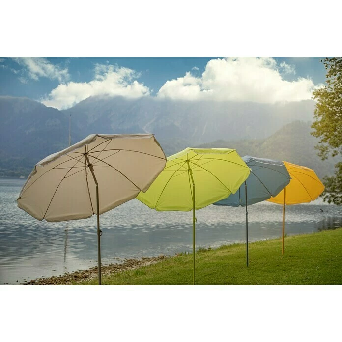 BAUHAUS Sunfun Strandschirm Durchmesser: 180 Cm, Taupe 4 BAUHAUS Sunfun Strandschirm Durchmesser: 180 Cm, Taupe – Bild 4