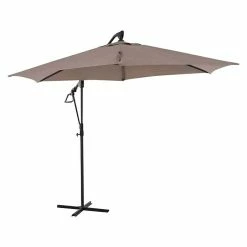 BAUHAUS Siena Garden Ampelschirm Leo N+ Taupe, Durchmesser: 300 Cm