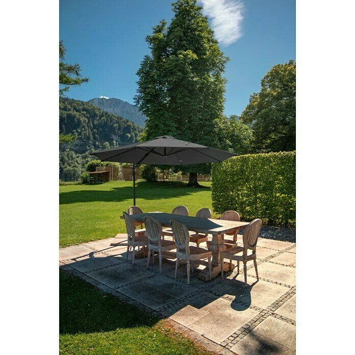 BAUHAUS Sunfun Schirmbezug Capri Anthrazit, Passend Für: Sunfun Ampelschirmgestell Capri Ø 300 Cm 2 BAUHAUS Sunfun Schirmbezug Capri Anthrazit, Passend Für: Sunfun Ampelschirmgestell Capri Ø 300 Cm – Bild 2