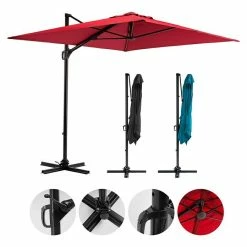 BAUHAUS Sunfun Ampelschirm Florenz Chili, 200 X 250 Cm