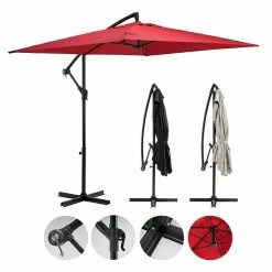 BAUHAUS Sunfun Ampelschirm Toscana Chili, 200 X 250 Cm