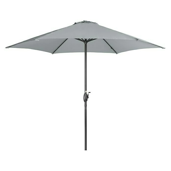 BAUHAUS Derby Basic Lift Sonnenschirm Neo Hellgrau, Durchmesser: 300 Cm 1 BAUHAUS Derby Basic Lift Sonnenschirm Neo Hellgrau, Durchmesser: 300 Cm
