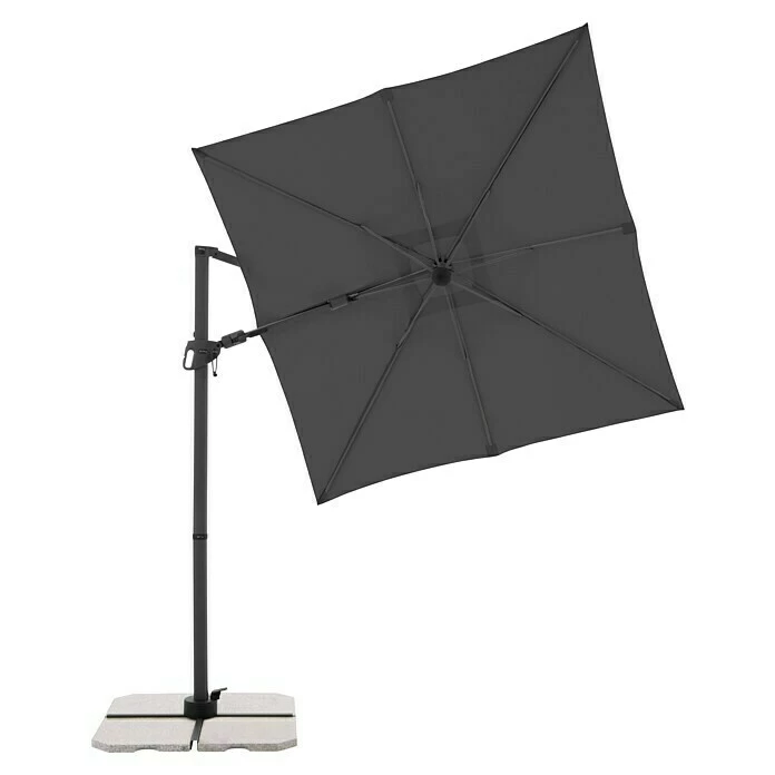 BAUHAUS Derby Pendelschirm DX Anthrazit, 210 X 210 Cm 5 BAUHAUS Derby Pendelschirm DX Anthrazit, 210 X 210 Cm – Bild 5