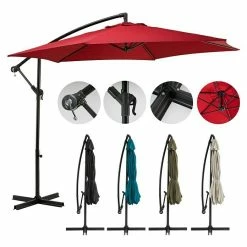 BAUHAUS Sunfun Ampelschirm Toscana Chili, Durchmesser: 300 Cm