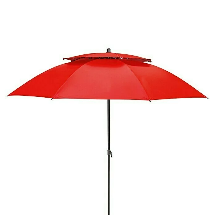 BAUHAUS Derby Sonnenschirm Windprofi Rot, Durchmesser: 200 Cm 1 BAUHAUS Derby Sonnenschirm Windprofi Rot, Durchmesser: 200 Cm