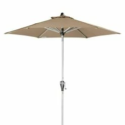 BAUHAUS Doppler Active Kurbelschirm Auto Tilt Greige, Durchmesser: 210 Cm