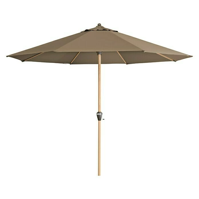 BAUHAUS Doppler Alu Wood Kurbelschirm Ultra Greige, Durchmesser: 350 Cm 1 BAUHAUS Doppler Alu Wood Kurbelschirm Ultra Greige, Durchmesser: 350 Cm