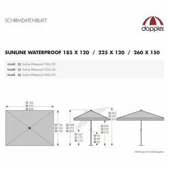 BAUHAUS Doppler Sunline Sonnenschirm Waterproof Neo Natur, 185 X 120 Cm 7 BAUHAUS Doppler Sunline Sonnenschirm Waterproof Neo Natur, 185 X 120 Cm -Bauhaus Shop 12 1539