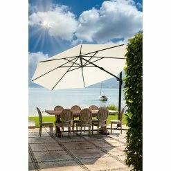 BAUHAUS Sunfun Melina Schirmbezug Natur, Durchmesser: 400 Cm, Passend Für: Sunfun Ampelschirmgestell Melina Ø 400 Cm -Bauhaus Shop 12 1757