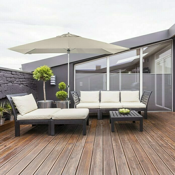 BAUHAUS Doppler Expert Sonnenschirm Auto Tilt Natur, 300 X 200 Cm 6 BAUHAUS Doppler Expert Sonnenschirm Auto Tilt Natur, 300 X 200 Cm – Bild 6