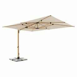 BAUHAUS Doppler Alu Wood Pendelschirm Ultra XL Natur, 300 X 400 Cm
