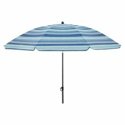 BAUHAUS Derby Strandschirm Como Blau Gestreift, Durchmesser: 165 Cm