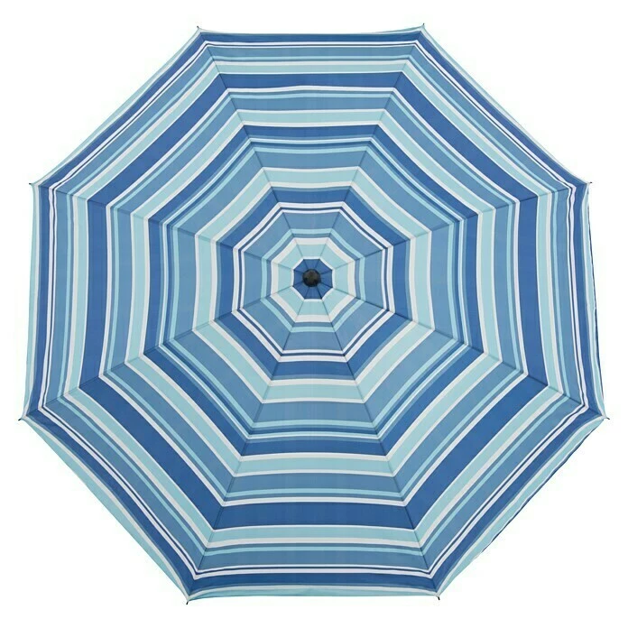 BAUHAUS Derby Strandschirm Como Blau Gestreift, Durchmesser: 165 Cm 3 BAUHAUS Derby Strandschirm Como Blau Gestreift, Durchmesser: 165 Cm – Bild 3
