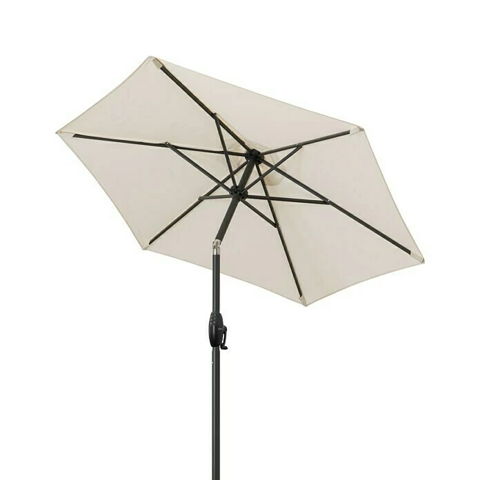 BAUHAUS Derby Basic Lift Sonnenschirm Neo Natur, Durchmesser: 180 Cm 2 BAUHAUS Derby Basic Lift Sonnenschirm Neo Natur, Durchmesser: 180 Cm – Bild 2