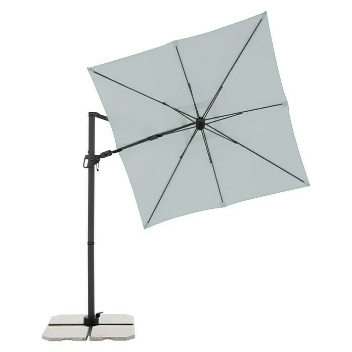 BAUHAUS Derby Pendelschirm DX Hellgrau, 210 X 210 Cm 6 BAUHAUS Derby Pendelschirm DX Hellgrau, 210 X 210 Cm – Bild 6