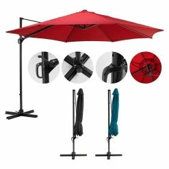 BAUHAUS Sunfun Ampelschirm Florenz Chili, Durchmesser: 350 Cm