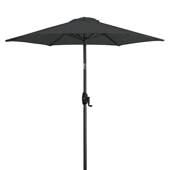 BAUHAUS Derby Basic Lift Sonnenschirm Neo Anthrazit, Durchmesser: 180 Cm 1 BAUHAUS Derby Basic Lift Sonnenschirm Neo Anthrazit, Durchmesser: 180 Cm