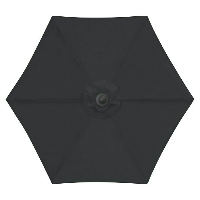 BAUHAUS Derby Basic Lift Sonnenschirm Neo Anthrazit, Durchmesser: 180 Cm 2 BAUHAUS Derby Basic Lift Sonnenschirm Neo Anthrazit, Durchmesser: 180 Cm – Bild 2
