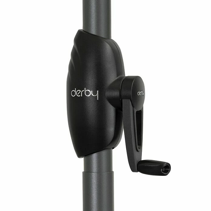 BAUHAUS Derby Basic Lift Sonnenschirm Neo Anthrazit, Durchmesser: 180 Cm 6 BAUHAUS Derby Basic Lift Sonnenschirm Neo Anthrazit, Durchmesser: 180 Cm – Bild 6