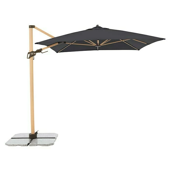 BAUHAUS Doppler Alu Wood Ampelschirm AX Ultra Anthrazit, 300 X 220 Cm 1 BAUHAUS Doppler Alu Wood Ampelschirm AX Ultra Anthrazit, 300 X 220 Cm