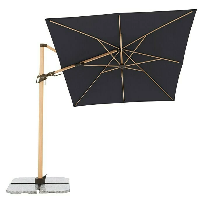 BAUHAUS Doppler Alu Wood Ampelschirm AX Ultra Anthrazit, 300 X 220 Cm 2 BAUHAUS Doppler Alu Wood Ampelschirm AX Ultra Anthrazit, 300 X 220 Cm – Bild 2