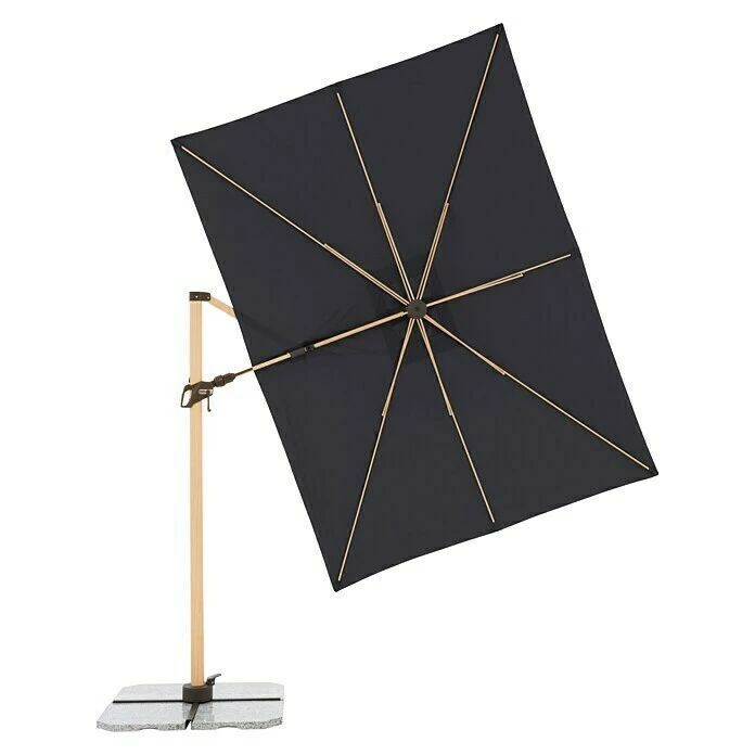 BAUHAUS Doppler Alu Wood Ampelschirm AX Ultra Anthrazit, 300 X 220 Cm 3 BAUHAUS Doppler Alu Wood Ampelschirm AX Ultra Anthrazit, 300 X 220 Cm – Bild 3