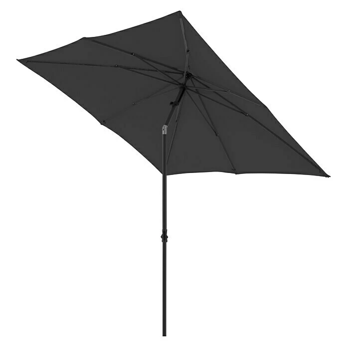 BAUHAUS Derby Sonnenschirm Push Up Basic Anthrazit, 210 X 210 Cm 2 BAUHAUS Derby Sonnenschirm Push Up Basic Anthrazit, 210 X 210 Cm – Bild 2