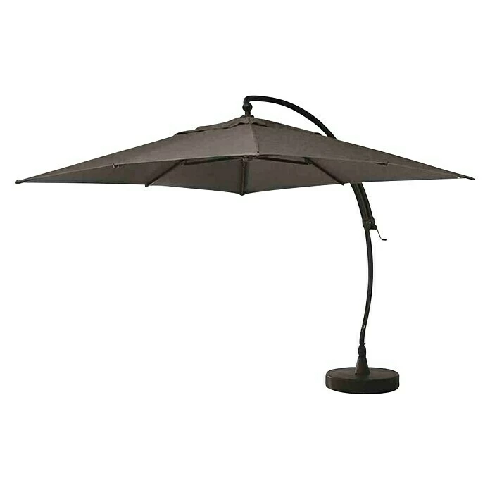 BAUHAUS Ampelschirm Mit Schirmständer Grau, 320 X 320 X 305 Cm 1 BAUHAUS Ampelschirm Mit Schirmständer Grau, 320 X 320 X 305 Cm