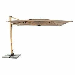 Alternative view of BAUHAUS Doppler Alu Wood Pendelschirm Ultra XL Greige, 300 X 400 Cm