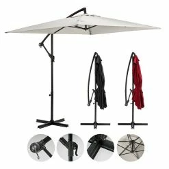 BAUHAUS Sunfun Ampelschirm Toscana Natur, 200 X 250 Cm