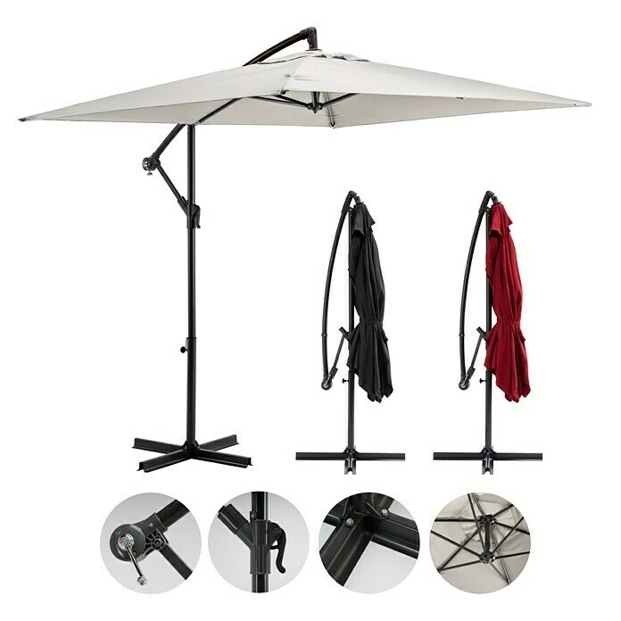 BAUHAUS Sunfun Ampelschirm Toscana Natur, 200 X 250 Cm 1 BAUHAUS Sunfun Ampelschirm Toscana Natur, 200 X 250 Cm