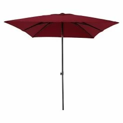 BAUHAUS Sunfun Sonnenschirm Livorno Dahlia Rot, 200 X 250 Cm