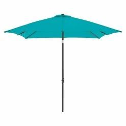 BAUHAUS Derby Sonnenschirm Push Up Basic Petrol, 210 X 210 Cm