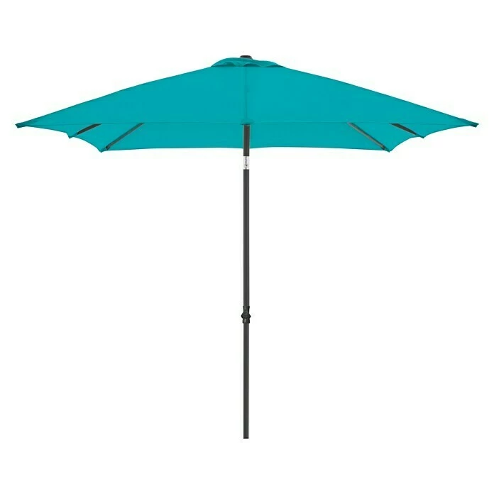 BAUHAUS Derby Sonnenschirm Push Up Basic Petrol, 210 X 210 Cm 1 BAUHAUS Derby Sonnenschirm Push Up Basic Petrol, 210 X 210 Cm