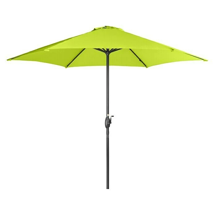 BAUHAUS Derby Basic Lift Sonnenschirm Neo Apfelgrün, Durchmesser: 300 Cm 1 BAUHAUS Derby Basic Lift Sonnenschirm Neo Apfelgrün, Durchmesser: 300 Cm