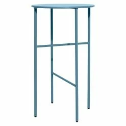 BAUHAUS Envy Gartentisch Rund Pesetos Ø X H: 40 X 70 Cm, Stahl, Ombre Blue