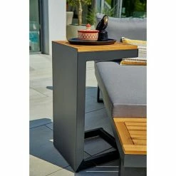 BAUHAUS Sunfun Tatjana Garten-Beistelltisch L X B X H: 39 X 35 X 70 Cm, Anthrazit -Bauhaus Shop 12 2419