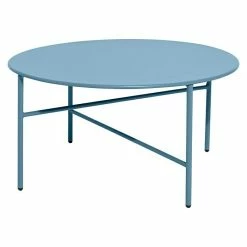 BAUHAUS Envy Gartentisch Rund Pesetos Ø X H: 70 X 35 Cm, Stahl, Ombre Blue