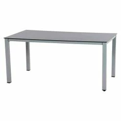 Bauhaus Shop 26 BAUHAUS Siena Garden Gartentisch Sola L X B X H: 160 X 90 X 72 Cm, Hochdruck-Schichtpressstoff (HPL), Silber/Dunkelgrau