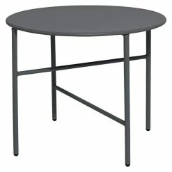 Bauhaus Shop 24 BAUHAUS Envy Gartentisch Rund Pesetos Ø X H: 50 X 40 Cm, Stahl, Castor Grey
