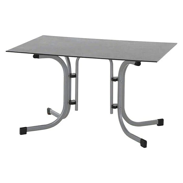 BAUHAUS Siena Garden Gartentisch Sola L X B X H: 120 X 80 X 71 Cm, Hochdruck-Schichtpressstoff (HPL), Silber/Dunkelgrau, Klappbar 1 BAUHAUS Siena Garden Gartentisch Sola L X B X H: 120 X 80 X 71 Cm, Hochdruck-Schichtpressstoff (HPL), Silber/Dunkelgrau, Klappbar