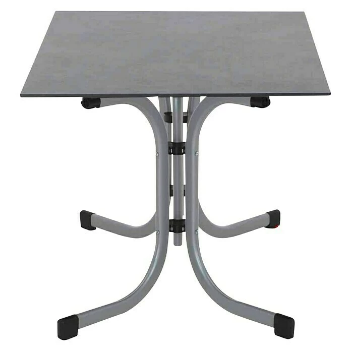 BAUHAUS Siena Garden Gartentisch Sola L X B X H: 120 X 80 X 71 Cm, Hochdruck-Schichtpressstoff (HPL), Silber/Dunkelgrau, Klappbar 2 BAUHAUS Siena Garden Gartentisch Sola L X B X H: 120 X 80 X 71 Cm, Hochdruck-Schichtpressstoff (HPL), Silber/Dunkelgrau, Klappbar – Bild 2