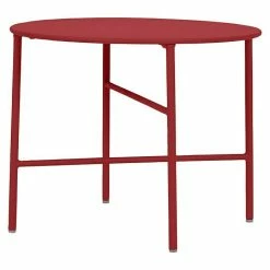 BAUHAUS Envy Gartentisch Rund Pesetos Ø X H: 50 X 40 Cm, Stahl, Dahlienrot