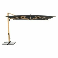 BAUHAUS Doppler Alu Wood Pendelschirm Ultra XL Anthrazit, 300 X 400 Cm