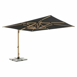 Alternative view of BAUHAUS Doppler Alu Wood Pendelschirm Ultra XL Anthrazit, 300 X 400 Cm