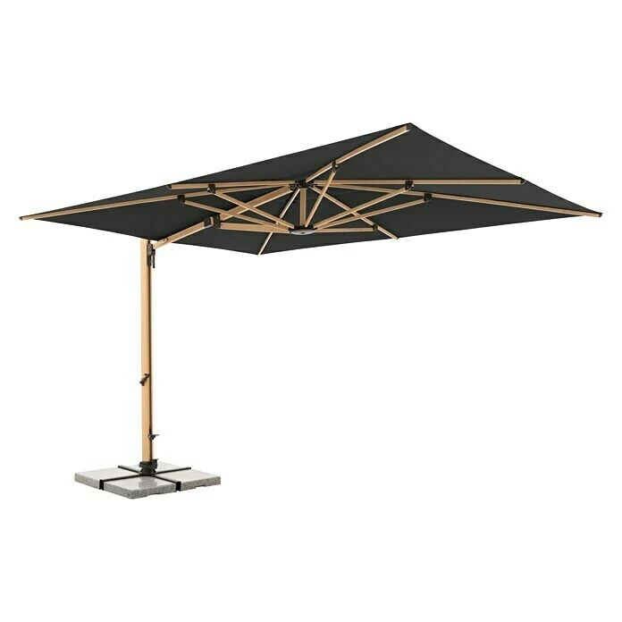 BAUHAUS Doppler Alu Wood Pendelschirm Ultra XL Anthrazit, 300 X 400 Cm 2 BAUHAUS Doppler Alu Wood Pendelschirm Ultra XL Anthrazit, 300 X 400 Cm – Bild 2