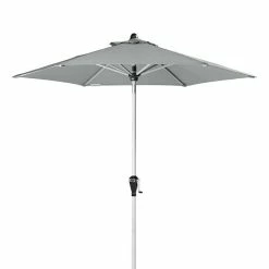 BAUHAUS Doppler Active Kurbelschirm Auto Tilt Hellgrau, Durchmesser: 210 Cm